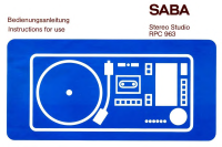 Saba RPC-963 - Owners Manual